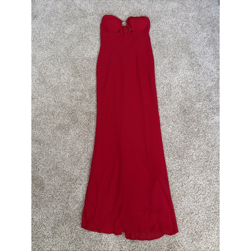 Revolve Runaway The Label Sweetheart Strapless Maxi Dress Red Size L
